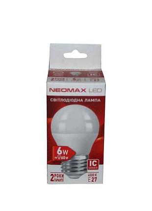 Лампа светодиодная арт.nx6b e27, 6вт 4500к тм neomax