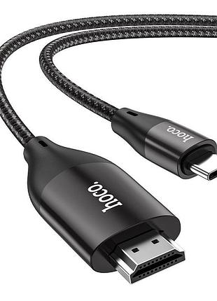 Кабель hoco type-c to hdtv hd on-screen cable metal gray ( )