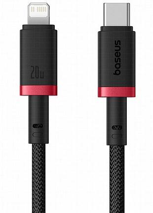 Дата кабель baseus dura series fast charging type-c to lightning 20w (2m) (cb000123) red / black