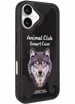 Tpu+pc чехол animal club для apple iphone 17 (6.3") black
