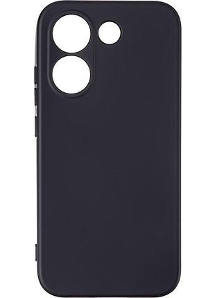 Чохол silicone case для poco x8 pro бампер із мікрофіброю чорний