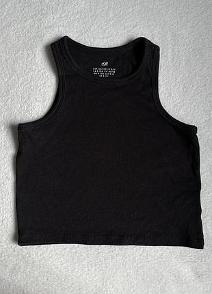 Топ жіночий h&m чорний в рубчик