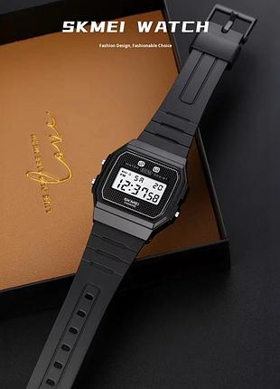 Годинники наручні skmei, black-pu belt 7