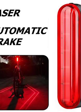 Велофонарь leadbike с лазерной разметкой, waterproof, li-ion аккумулятор, зу type-c