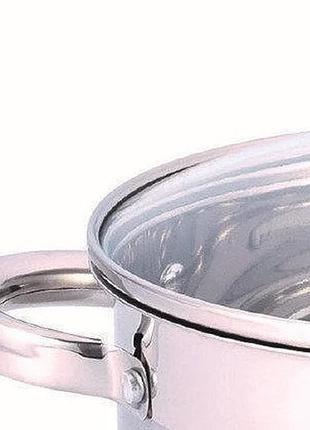 Каструля з кришкою-нерж.сталь, л ( 14см) (6 шт./ясть)