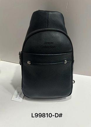 Сумка чоловіча чорна backpack for men jasper шкіра ()