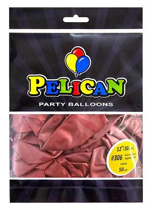 Латексні кульки "( ) хром вінтажно- червоний, pelican 50шт