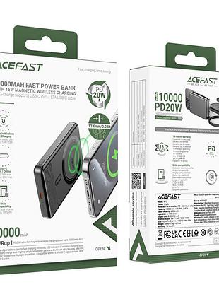 Умб power bank acefast ultra-thing magnetic з бездротовою зарядкою