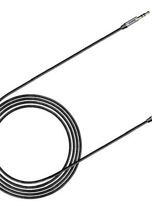 Аудіокабель baseus. male to. male, nylon braid,. silver+black ( )
