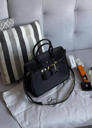 Hermès birkin 30 black (брендова коробка)