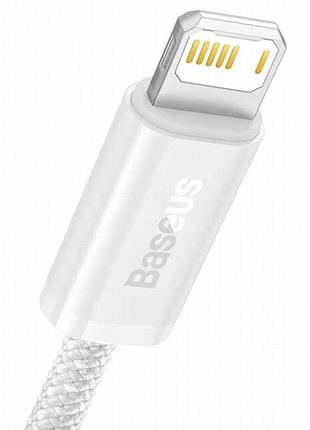 Дата кабель baseus dynamic series usb to lightning 2.4a (1m) (cald000402) white 2