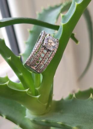 Серебристая 925 проба кольца диаметр 16 5