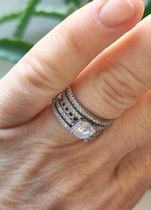 Серебристая 925 проба кольца диаметр 16 6