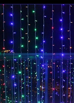 Штора led 3м*3м, ( ліній) мульті