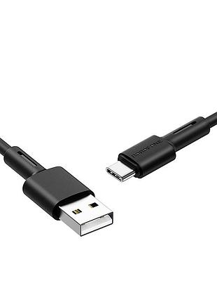 Кабель borofone usb to type-c,, silicone, tpe connectors, black ( )