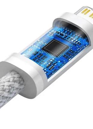 Кабель baseus dynamic series fast charging data cable type-c to ip white ( ) 4