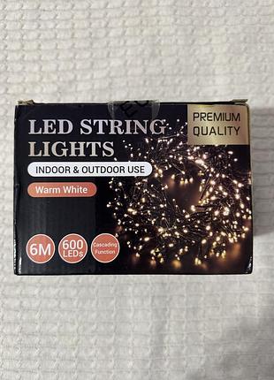 Гірлянда 6 метрів, 600 led, нова