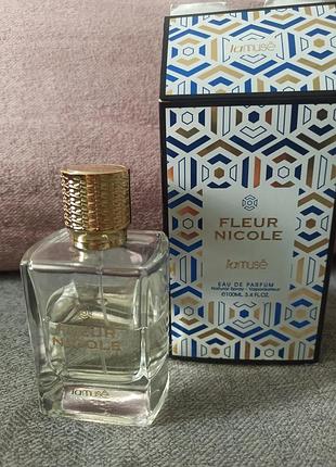 Женская парфюмированная вода fleur nicole lamuse остаток 50ml в оригинальном флаконе 100ml с коробкой.