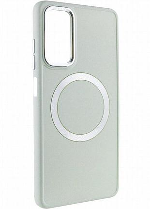Tpu чехол bonbon metal style with magnetic fit для samsung galaxy a25 5g белый / white