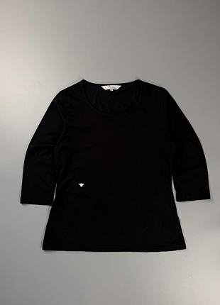 Жіноча лонгслів лонг лонгслив dior d uniforms чорна із золотою бджолою розмір m