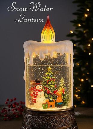 Xmas новогодний ночник свеча со снеговиком /, см ( )
