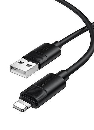 Кабель borofone leya silicone charging data cable ip black ( )