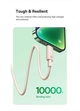 Кабель baseus habitat series fast charging cable type-c to ip wheat pink (p ) 8
