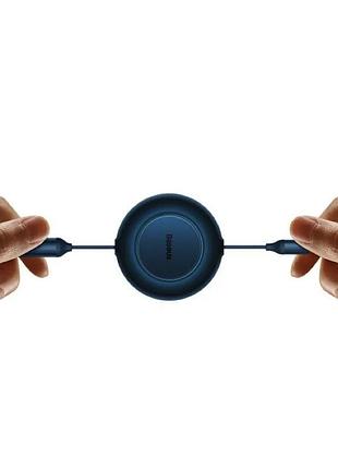 Кабель baseus bright mirror series retractable fast charging data cable usb to m+l+c. blue ( ) 5