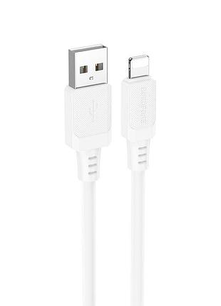 Кабель borofone lotto silicone charging data cable ip white ( )