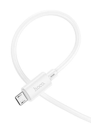Кабель hoco gratified charging data cable for micro white ( ) 3