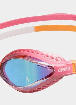 Очки для плавания arena air-speed mirror розовый, белый, оранжевый уни osfm