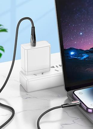 Кабель hoco monte charging data cable ip black ( ) 4