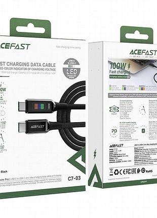 Дата кабель acefast c7-03 type-c to type-c 100w (1.2m) black 6