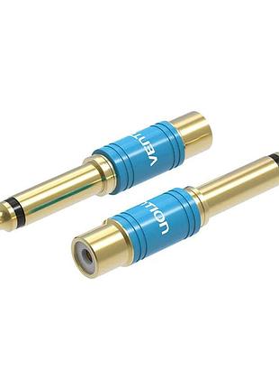 Аудіо перехідник vention. male to rca female audio adapter blue aluminum alloy type ( ) ( )