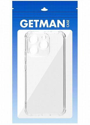 Tpu чехол getman ease logo усиленные углы full camera для realme 15t бесцветный (прозрачный) 3