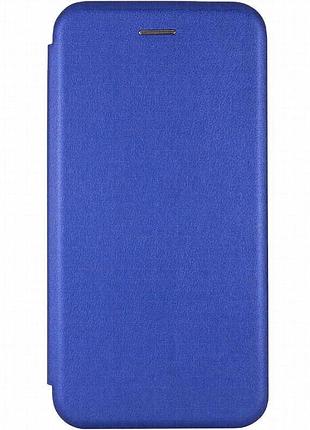Кожаный чехол-книжка classy для motorola edge 50 neo синий