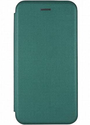Кожаный чехол-книжка classy для samsung galaxy a57 5g зеленый