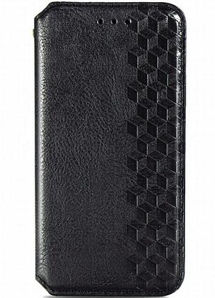 Кожаный чехол-книжка getman cubic (pu) для xiaomi redmi 10a черный