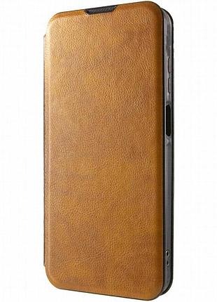 Кожаный чехол-книжка belora для motorola moto g24 brown