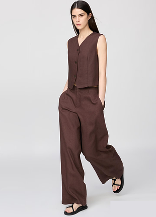 Брюки льняные uniqlo (484053)