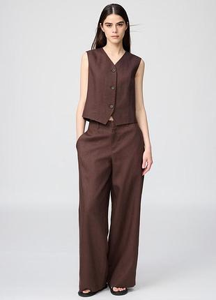 Брюки льняные uniqlo (484053) 2