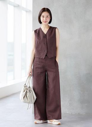 Брюки льняные uniqlo (484053) 4