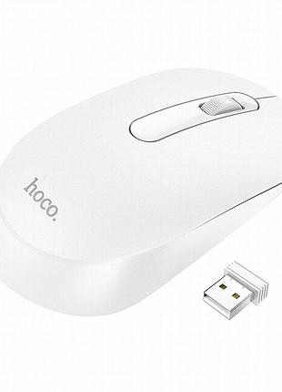 Мышь беспроводная hoco gm14 platinum 2.4g белый