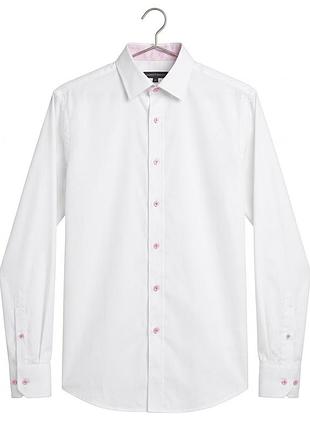 Біла сорочка рубашка чоловіча класична murrey slim fit