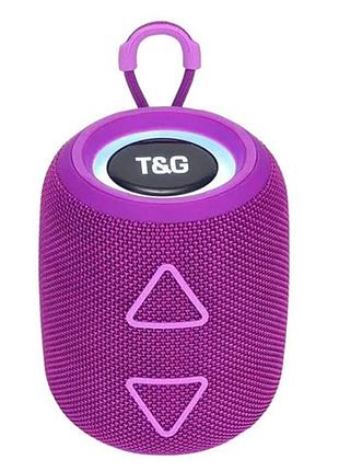 Bluetooth-колонка с rgb подсветкой, speakerphone, радио, purple