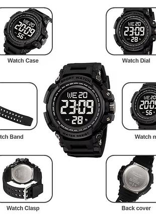 Годинники наручні skmei, black 4