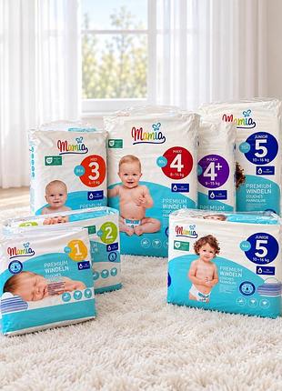 Підгузки mamia premium windeln розміри 1-5