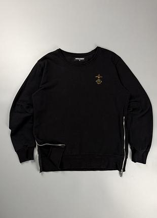Жіноча кофта світшот dsquared2 d2 чорна з замками розмір xl