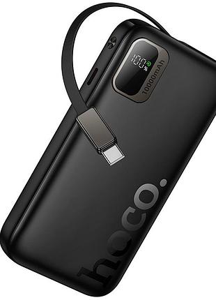 Зовнішній акумулятор hoco key power bank with telescopic ) black ( )