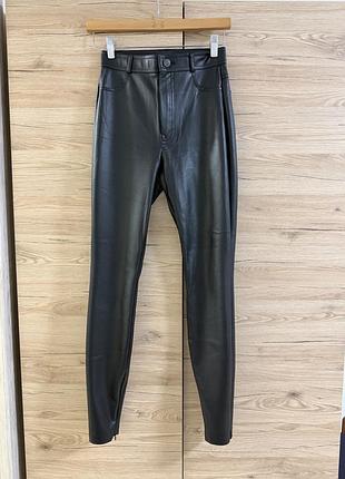 Лосіни та легінси жіночі zara чорні шкіряні